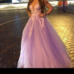 Jovani Size 6 Purple Long Ballgown Prom Dress